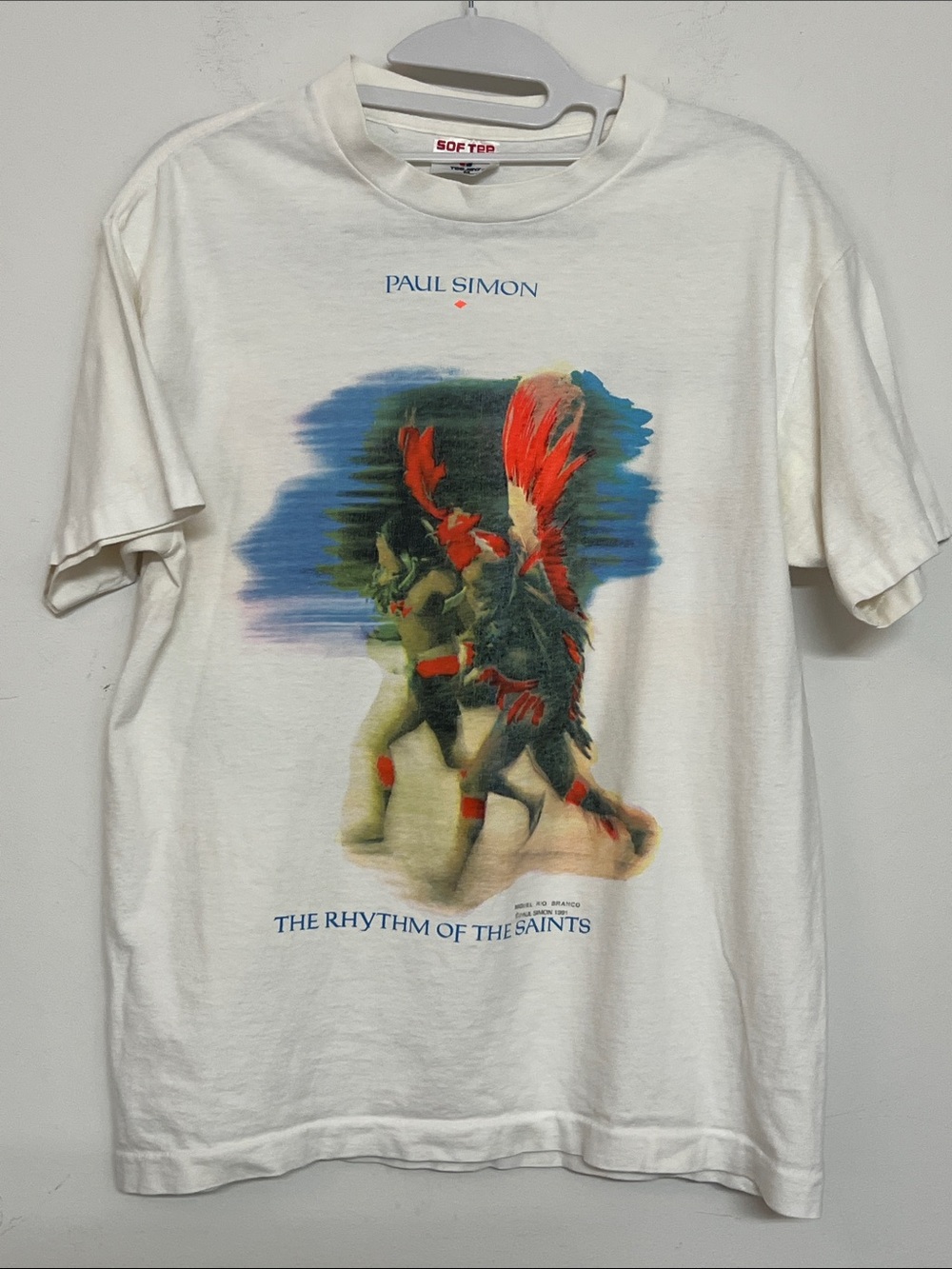 🌞 Softee Tee Jays White 'The Rhythm of the Saints' Graphic Tee men size M